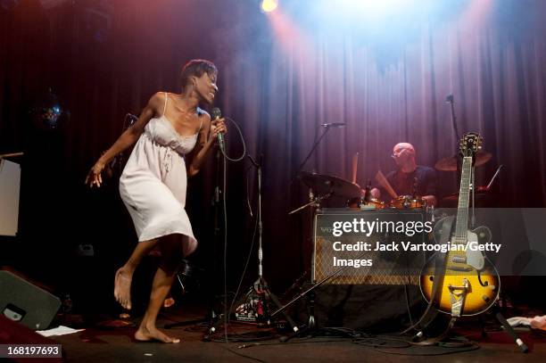 Malian pop singer Rokia Traore performs at a World Music Institute concert at the Highline Ballroom, New York, New York, April 17, 2010.