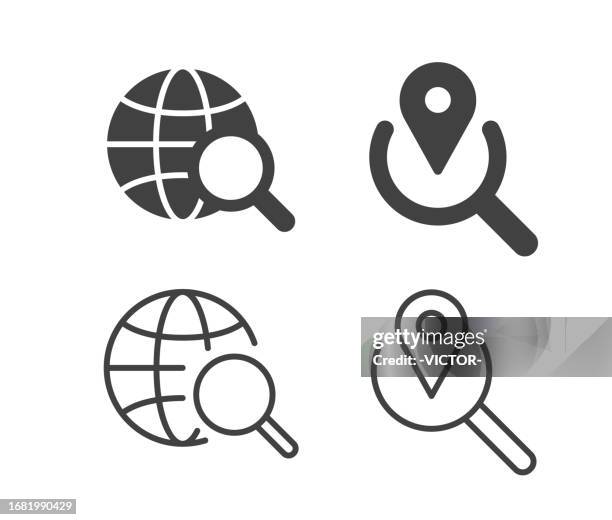 search - illustration icons - looking backwards stock illustrations