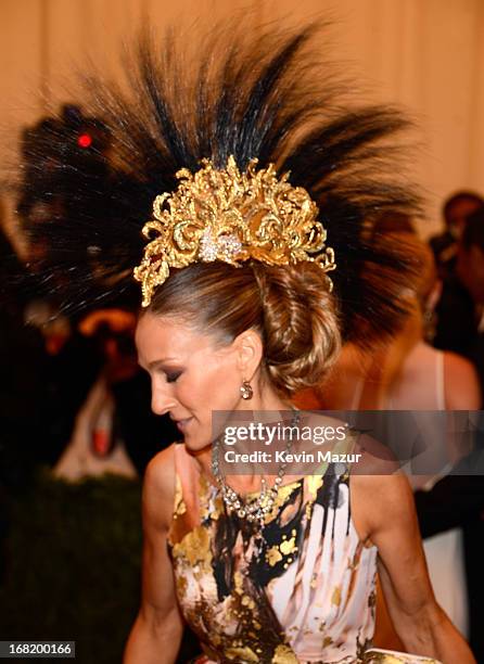 Sarah Jessica Parker attends the Costume Institute Gala for the "PUNK: Chaos to Couture" exhibition at the Metropolitan Museum of Art on May 6, 2013...