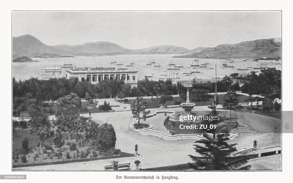 Government House in Hong Kong, China, halftone print, published 1900