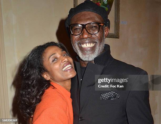 Sara Martins and Eriq Ebouaney attend the 'Speakeasy' Party At The Lefty Bar Restaurant on May 6, 2013 in Paris, France.