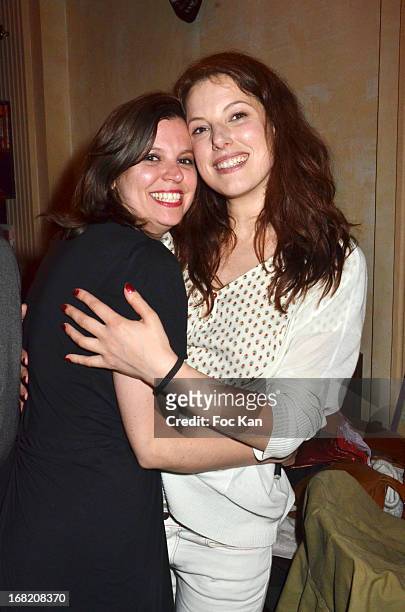 Elodie Godart and Helene Degy attend the 'Speakeasy' Party At The Lefty Bar Restaurant on May 6, 2013 in Paris, France.