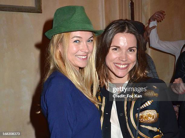 Charlotte Poutrel and Elsa Kikoine attend the 'Speakeasy' Party At The Lefty Bar Restaurant on May 6, 2013 in Paris, France.