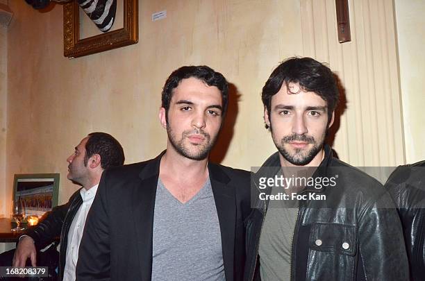 Foed Amara and Gray Orsatelli attend the 'Speakeasy' Party At The Lefty Bar Restaurant on May 6, 2013 in Paris, France.