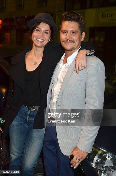 Anne Charrier and Matthias Van Khache attend the 'Speakeasy' Party At The Lefty Bar Restaurant on May 6, 2013 in Paris, France.