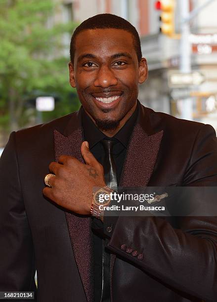 Amar'e Stoudemire attends the Costume Institute Gala for the "PUNK: Chaos to Couture" exhibition at the Metropolitan Museum of Art on May 6, 2013 in...