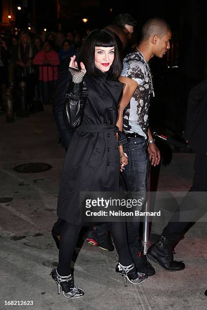 Madonna and Brahim Zaibat attend the "PUNK: Chaos To Couture" Costume Institute Gala after party at The Standard hotel on May 6, 2013 in New York...
