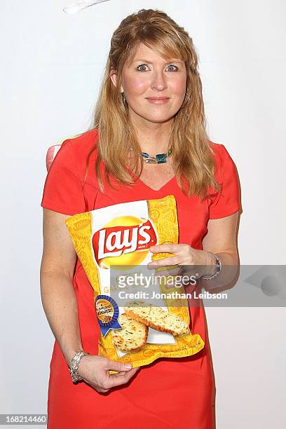 Contest winner Karen Weber-Mendham attends the Eva Longoria Announces Contest Winner For "Lay's "Do Us A Flavor" Contest at Beso on May 6, 2013 in...