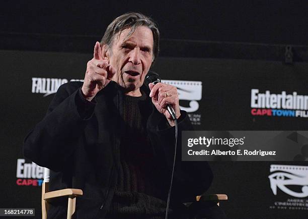 Actor Leonard Nimoy attends Entertainment Weekly's CapeTown Film Festival presented by The American Cinematheque and sponsored by TNT's "Falling...