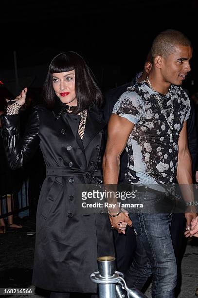 Singer Madonna and Brahim Zaibat enter the "PUNK: Chaos To Couture" Costume Institute Gala after party at the Standard Hotel on May 6, 2013 in New...