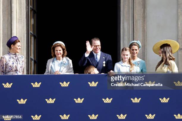 Crown Princess Victoria of Sweden, Queen Silvia of Sweden, Prince Oscar of Sweden, Prince Daniel of Sweden, Princess Estelle of Sweden, Princess...