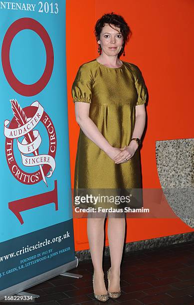 Olivia Colman attends the Critics' Circle Services to Arts awards at Barbican Centre on May 7, 2013 in London, England.