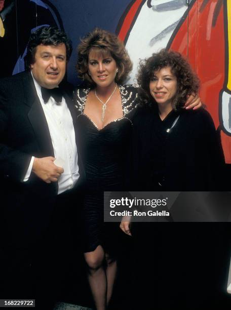 Model Jessica Hahn and her attorney Dominic Barbara and wife attend the "Howard Stern's Negligeé and Underpants Party" Pay-Per-View Event on February...