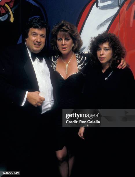 Model Jessica Hahn and her attorney Dominic Barbara and wife attend the "Howard Stern's Negligeé and Underpants Party" Pay-Per-View Event on February...