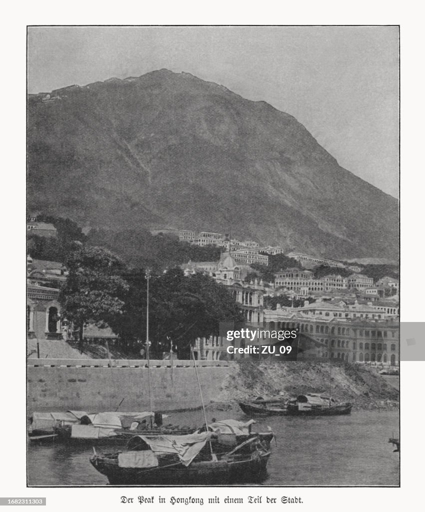 Historical view of Hong Kong, China, halftone print, published 1900