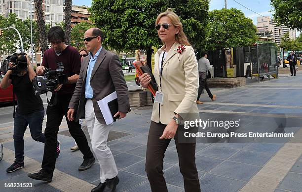 Princess Cristina of Spain is seen leaving La Caixa Headquarters on May 7, 2013 in Barcelona, Spain. Princess Cristina will not have to appear in...