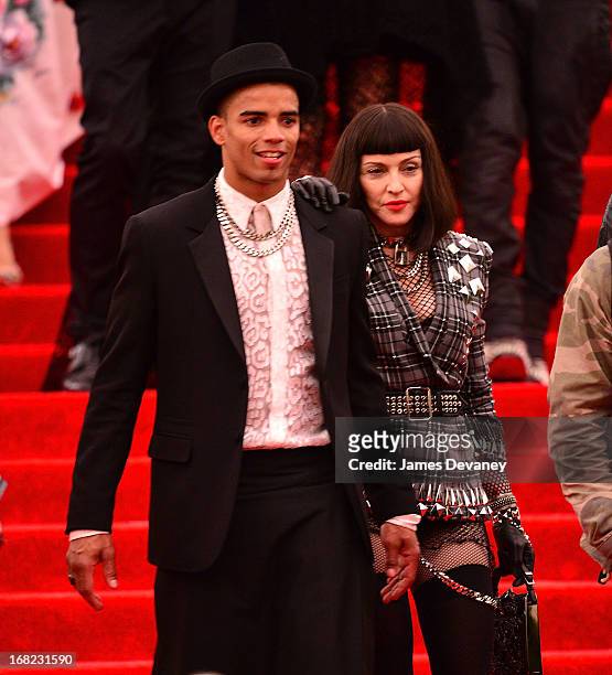 Brahim Zaibat and Madonna departs the Costume Institute Gala for the "PUNK: Chaos to Couture" exhibition at the Metropolitan Museum of Art on May 6,...