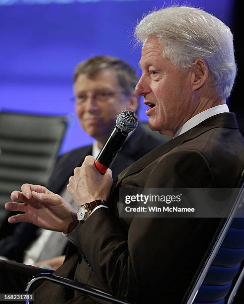 Former U.S. President Bill Clinton , founder of the William J. Clinton Foundation and Bill Gates , co-chairman and trustee of the Bill & Melinda...