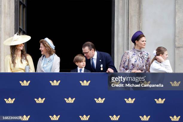 Princess Sofia of Sweden, Queen Silvia of Sweden, Prince Oscar of Sweden, Prince Daniel of Sweden, Crown Princess Victoria of Sweden and Princess...