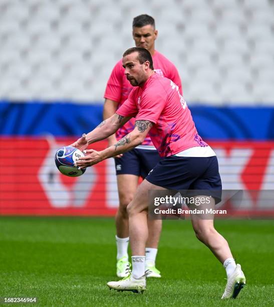 Paris , France - 22 September 2023; Mack Hansen during the Ireland rugby squad captain's run at the Stade de France in Saint Denis, Paris, France.