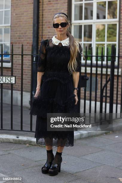 Laura Bailey attends Bora Aksu at the Goodenough College during London Fashion Week September 2023 on September 15, 2023 in London, England.