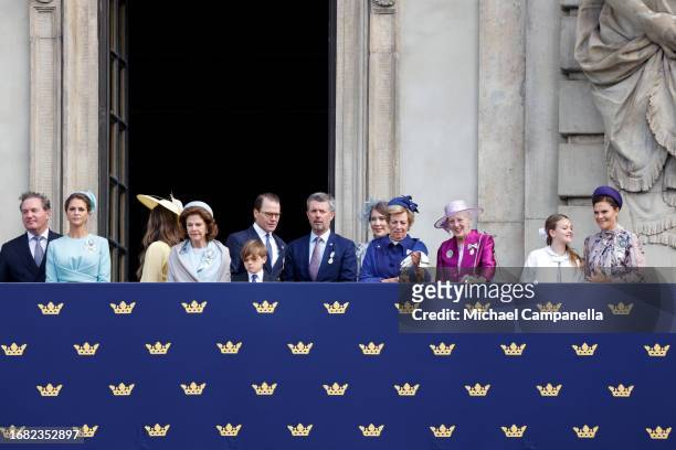 Christopher O'Neil, Princess Madeleine of Sweden, Queen Silvia of Sweden, Prince Oscar of Sweden, Prince Daniel of Sweden, Crown Prince Fredrik of...