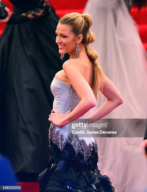 Blake Lively attends the Costume Institute Gala for the "PUNK: Chaos to Couture" exhibition at the Metropolitan Museum of Art on May 6, 2013 in New...