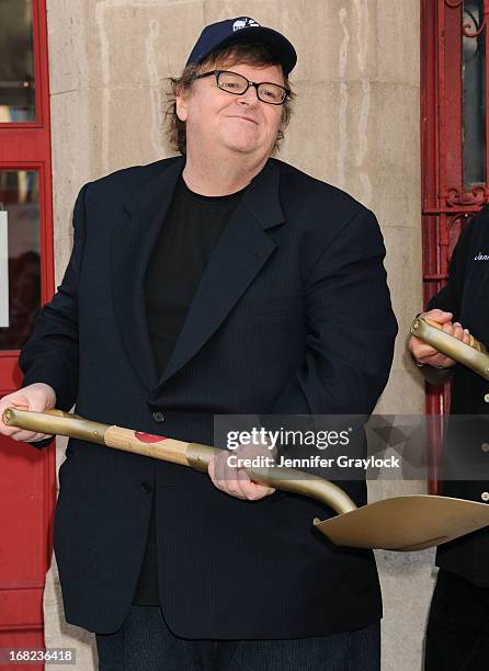 Documentary filmmaker Michael Moore attends The DCTV Cinema Groundbreaking Ceremony at DCTV on May 7, 2013 in New York City.