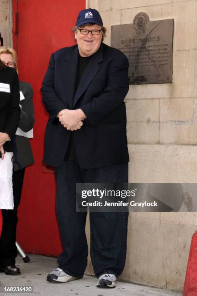 Documentary filmmaker Michael Moore attends The DCTV Cinema Groundbreaking Ceremony at DCTV on May 7, 2013 in New York City.