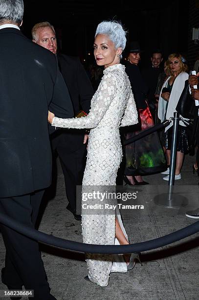 Personality Nicole Richie leaves the "PUNK: Chaos To Couture" Costume Institute Gala after party at the Standard Hotel on May 6, 2013 in New York...