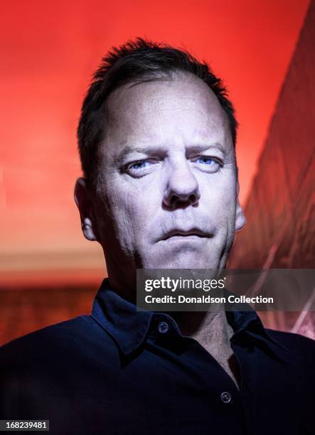 Actor Kiefer Sutherland poses for a portrait session on March 20, 2012 in Los Angeles, California.