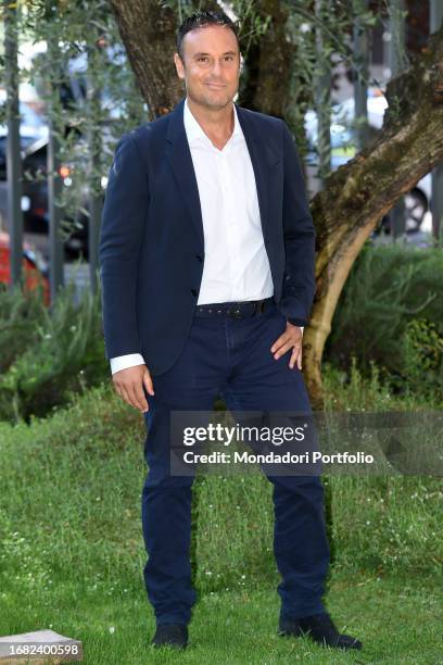 The Italian actor Paolo Pizzo participates in the photocall of the TV film "Rai La stoccata vincente" in Rome, Italy on September 15, 2023.