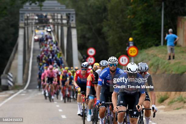 Jimmy Janssens of Belgium and Maurice Ballerstedt of Germany and Team Alpecin-Deceuninck leads the peloton during the 78th Tour of Spain 2023, Stage...