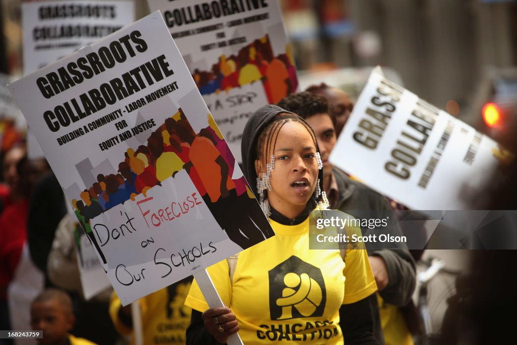 Activists Protest Against Bank Of America In Chicago