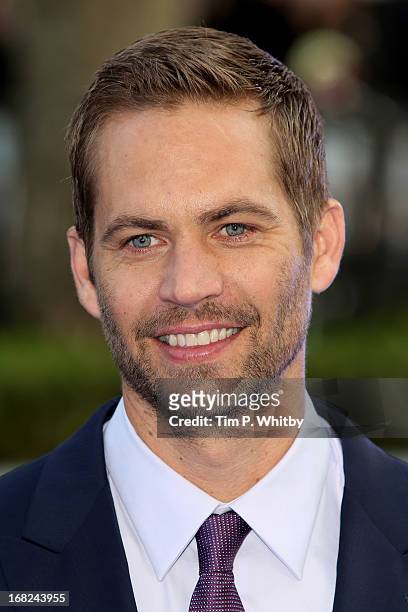 Actor Paul Walker attends the World Premiere of 'Fast & Furious 6' at Empire Leicester Square on May 7, 2013 in London, England.