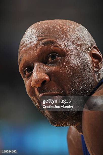 Lamar Odom of the Los Angeles Clippers during the game against the Memphis Grizzlies in Game Six of the Western Conference Quarterfinals during the...