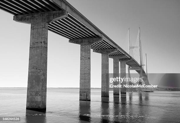 sydney lanier bridge from underneath - brunswick stock pictures, royalty-free photos & images