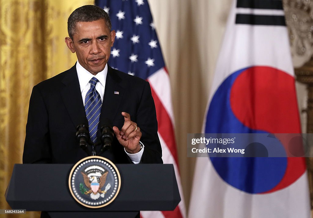 President Obama And South Korean President Park Geun-Hye Hold News Conference