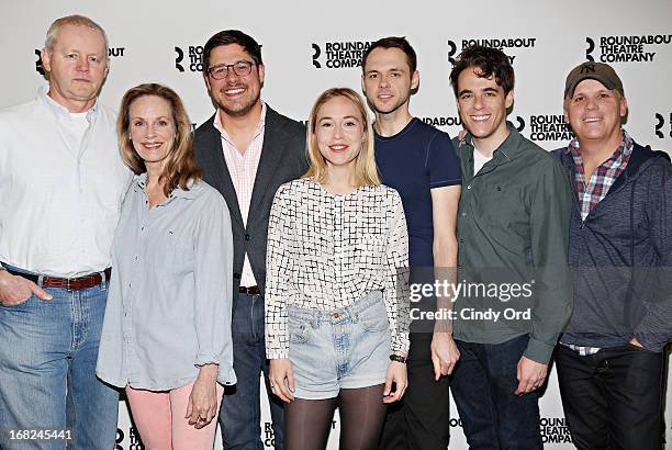 Actors David Morse, Lisa Emery, Rich Sommer, Sarah Goldberg, Christopher Denham, playwright Steven Levenson and director Scott Ellis attend "The...