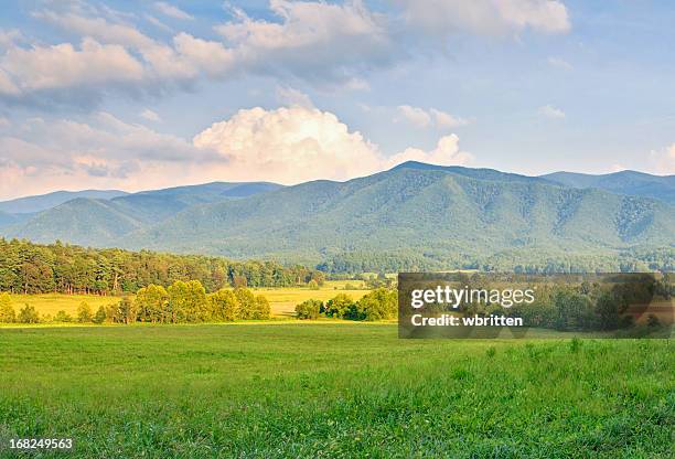 cades cove in the smoky mountains - tennessee landscape stock pictures, royalty-free photos & images