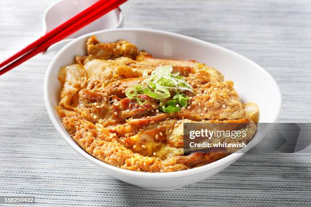 oyakodon - 親子丼 stock pictures, royalty-free photos & images