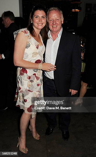 Claire Nicholson and Les Dennis attend an after party following the press night performance of 'Passion Play' at The National Gallery on May 7, 2013...