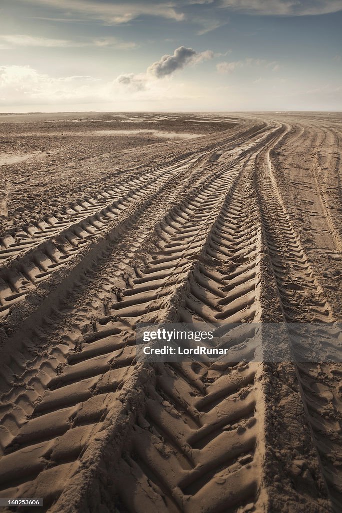 Tire tracks