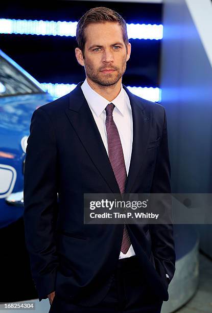 Actor Paul Walker attends the World Premiere of 'Fast & Furious 6' at Empire Leicester Square on May 7, 2013 in London, England.