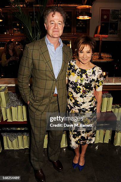 Owen Teale and Zoe Wanamaker attend an after party following the press night performance of 'Passion Play' at The National Gallery on May 7, 2013 in...