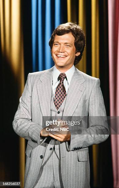 Pictured: Guest host David Letterman in the 1970s --