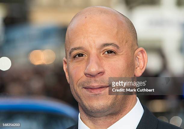 Vin Diesel attends the World Premiere of '"Fast & Furious 6"' at Empire Leicester Square on May 7, 2013 in London, England.