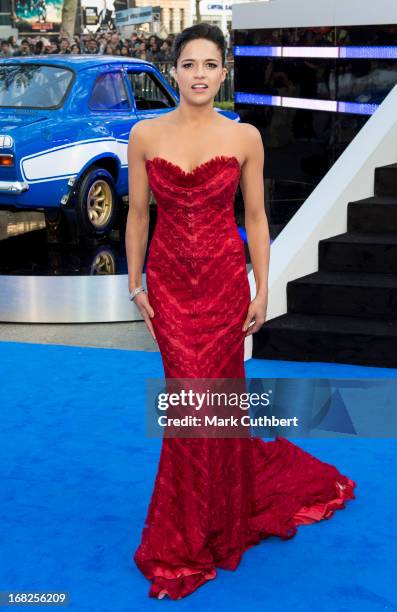 Michelle Rodriguez attends the World Premiere of '"Fast & Furious 6"' at Empire Leicester Square on May 7, 2013 in London, England.