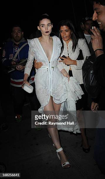 Actress Rooney Mara leaves the 'PUNK: Chaos To Couture' Costume Institute Gala after party at the Standard Hotelo n May 6, 2013 in New York City.