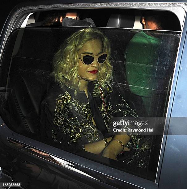 Singer Rita Ora leaves the 'PUNK: Chaos To Couture' Costume Institute Gala after party at the Standard Hotel on May 6, 2013 in New York City.